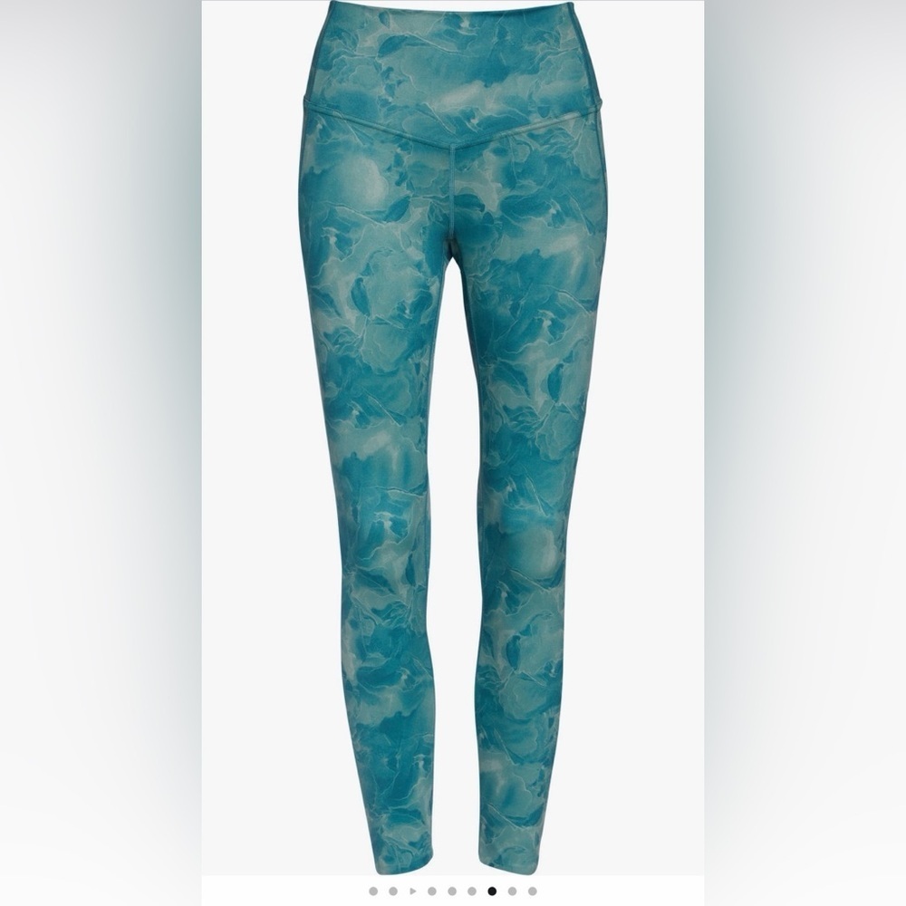 Zella high waist 7/8 Teal Marble Leggings - Picture 5 of 12